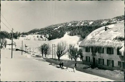 Ansichtskarte Cernier Hôtel-Restaurant LES BUGNENETS Inh. Fam. Baumann 1970