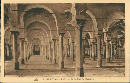 Kairouan القيروان Interieur de la Grande Mosquée/Inneres Moschee, Mosque 1910