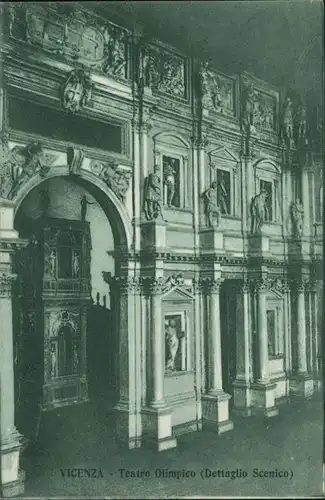 Vicenza Teatro Olimpico (Dettaglio Scenico)/Theater Gebäude Außenansicht 1920