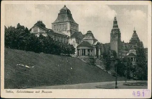 Postcard Stettin Szczecin Partie an der Hakenterrasse 1934