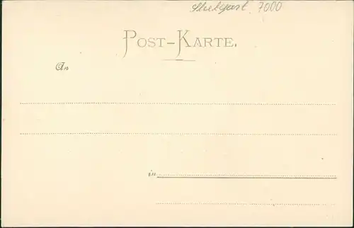 Ansichtskarte Stuttgart Schloss Solitude Bärenschlößchen innen MB 1898