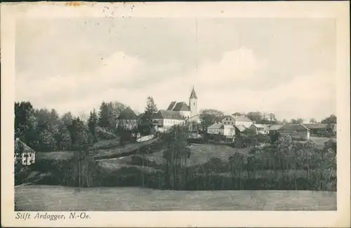 Ansichtskarte Ardagger Gesamtansicht Dorf Mittelpunkt mit Kirche 1932