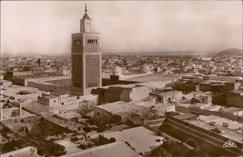 Tunis تونس Panorama-Ansicht Vue générale Blick zur Moschee 1925