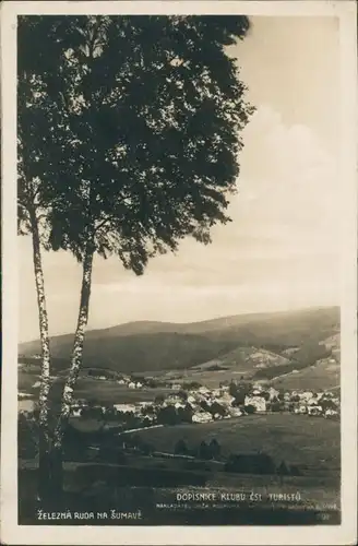 Markt Eisenstein Železná Ruda Panorama Dorf Ansicht Totale Gesamtansicht 1930