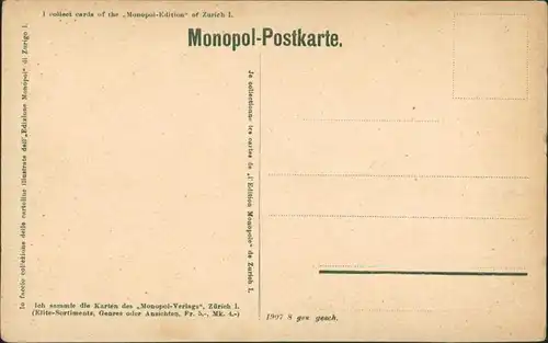 Zürich Zürisee / Zürichsee Zürich Hafen Einfahrt Löwe auf Podest 1907