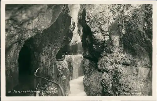 Garmisch-Partenkirchen Partnachklamm  Felsen, Wasserfall, Waterfall 1940