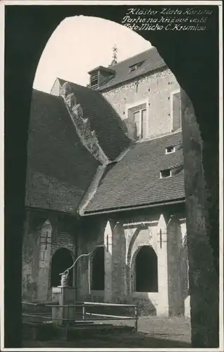 Goldenkron Zlatá Koruna Partie na krizove ceste, Klaster/Kloster Innenhof 1930