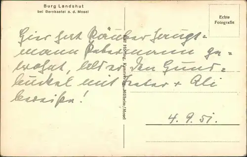 Bernkastel-Kues Berncastel-Cues   Bernkastel a.d. Mosel, Weinberge,   1951/1940