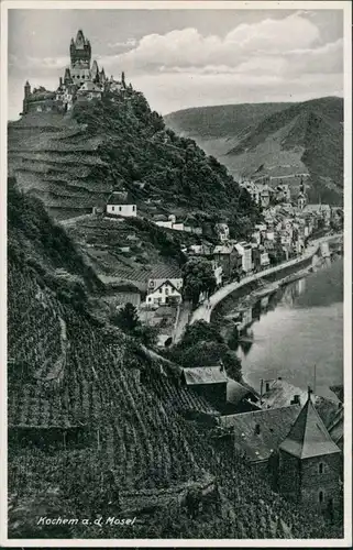 Ansichtskarte Cochem Kochem Panorama-Ansicht Mosel Partie Blick zur Burg 1935