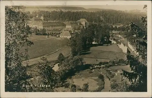Postcard Seelau Želiv Ort Teilansicht Vogelschau-Perspektive 1935