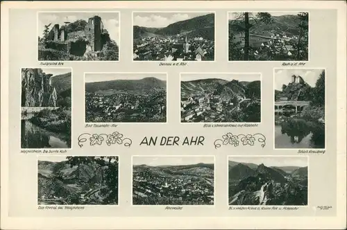 Bad Neuenahr-Ahrweiler Umland Mehrbild-AK ua. Ahr, Dernau  1950