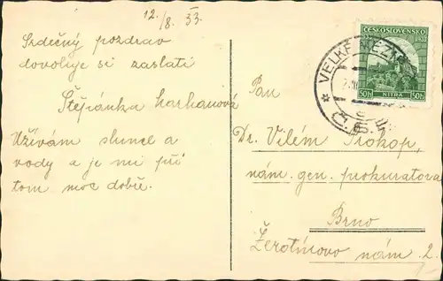 Groß Meseritsch Velké Meziříčí Divci Ustavy Svetla  Gebäude 1933