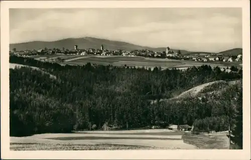 Postcard Weleschin Velešín Panorama Fernansicht des Dorfes 1940
