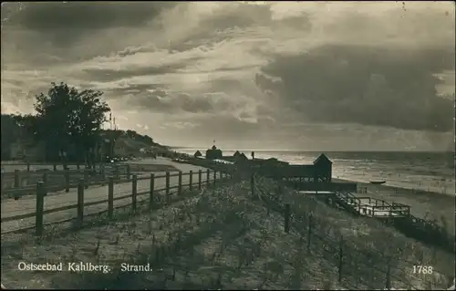 Postcard Kahlberg Krynica Morska|Łysica Straße, Strandhalle 1927