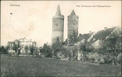 Ansichtskarte Jüterbog Alte Stadtmauer mit Festungstürmen 1915