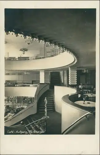Ansichtskarte Stuttgart Hindenburgbau - Gaststätte, Innen 1930