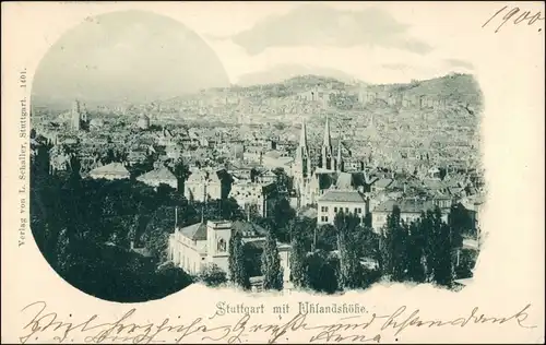 Ansichtskarte Stuttgart Stadt, Uhlandhöhe 1900