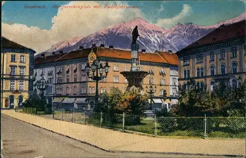 Ansichtskarte Innsbruck Margarethenplatz 1918