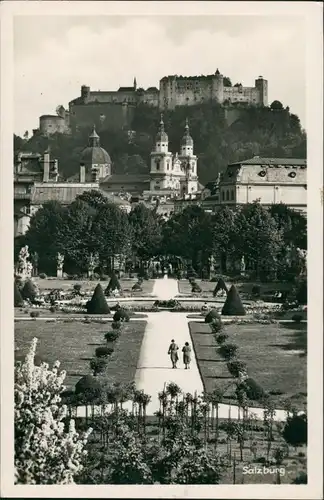 Ansichtskarte Salzburg Mirabellengarten - Festung 1930