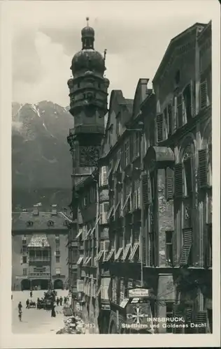 Ansichtskarte Innsbruck Goldenes Dachl - Straße 1930