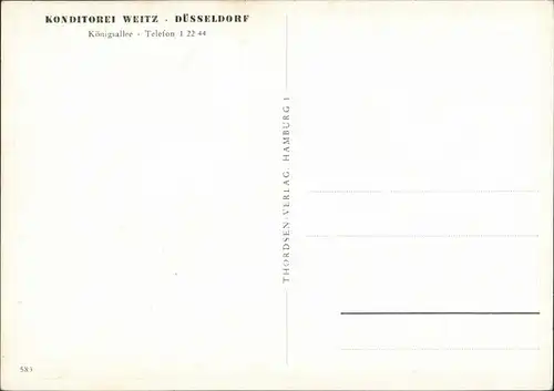 Ansichtskarte Düsseldorf Königsallee, Konditorei Weitz Innen 1930