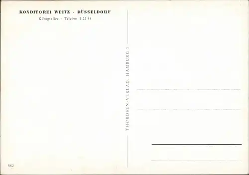 Ansichtskarte Düsseldorf Königsallee Konditorei Weitz Saal 1930