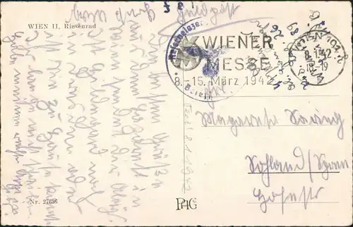 Ansichtskarte Wien Eingang Riesenrad 1942