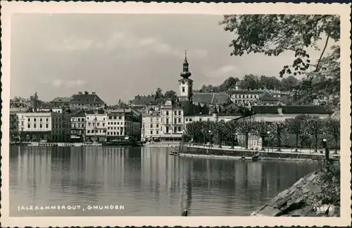 Ansichtskarte Gmunden Strandpromenade 1928