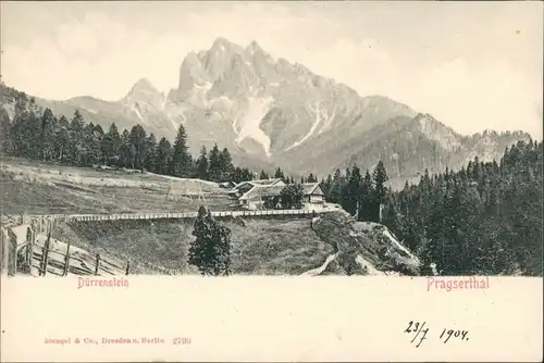 Ansichtskarte Prags Braies Dürrenstein Südtirol 1904
