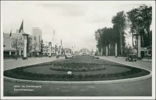 Postkaart Brüssel Bruxelles EXPO Allee Eeuwfeestlaan 1935