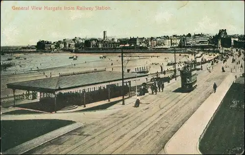 Postcard Margate (Kent) Railwaystation 1911