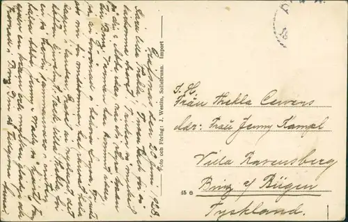 Postcard Gräfsnäs (Västergötland) Straßenpartie - Kungsalen 1928