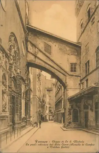 Florenz Firenze Chiesa S. Michele La POarte inferiore dal Lato Ovest e 1910