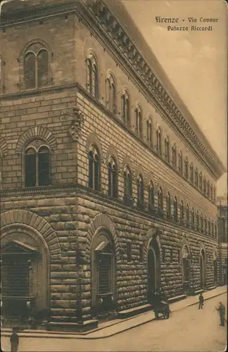 Florenz Firenze Via Cavour Palazzo Riccardi/Strassen Partie mi  1910