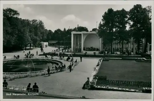 Bad Neuenahr-Bad Neuenahr-Ahrweiler Partie im Kurpark, Wasserspiele, Musik-Pavillon 1934