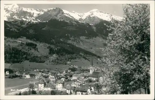 Bad Hofgastein Panorama-Ansicht mit Alpen Blick, Berge, Bergkette 1951