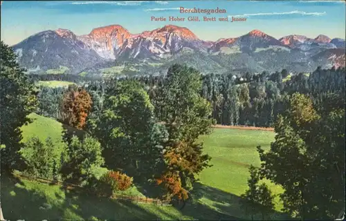 Berchtesgaden Landschaft Alpen Blick Hoher Göll, Brett und Jenner 1914