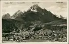 Mittenwald Panorama des Ortes mit Bergnamen, Gebirge, Alpen Berge 1936
