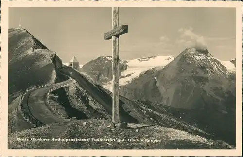 Zell am See Großglockner Kreuz am Fuschertorl Glocknergruppe 1949