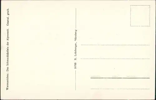 Berchtesgaden Gesamtansicht Alpen Blick, Dichterwort H. Rumbacher 1920