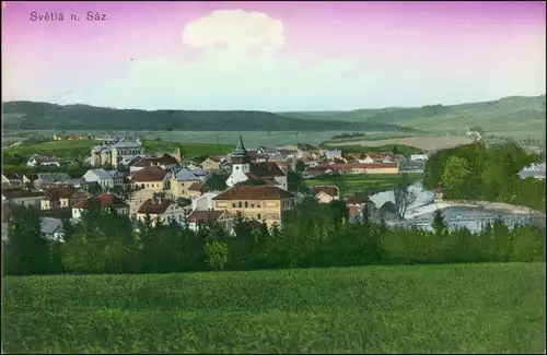 Swietla ob der Sasau Světlá nad Sázavou Stadtpartie - color 1915