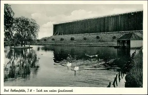 Ansichtskarte Bad Rothenfelde Teich am neuen Gradierwerk 1940