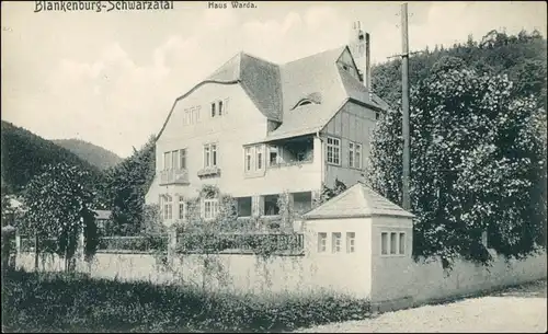 Ansichtskarte Bad Blankenburg Partie am Haus Warda 1909