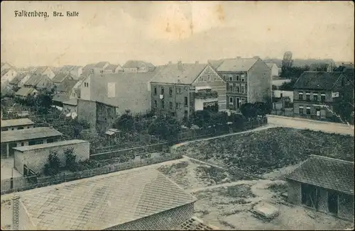 Ansichtskarte Falkenberg-Wische Stadt - Hinterhöfe, Straße 1909