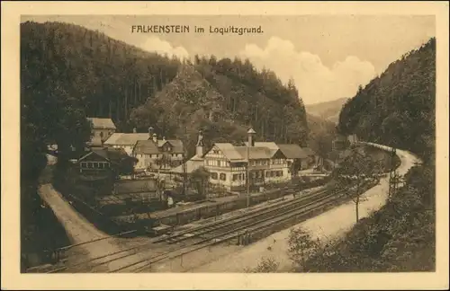 Falkenstein (Oberfranken)-Ludwigsstadt Loquitzgrund - Bahnhof 1917