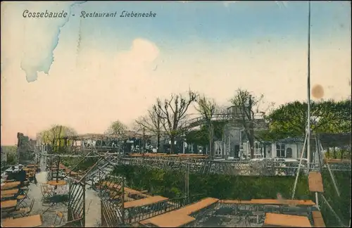Ansichtskarte Cossebaude-Dresden Restaurant Liebenecke 1909
