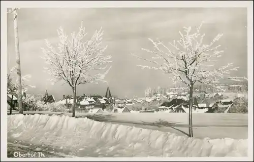 Ansichtskarte Oberhof (Thüringen) Stadt - Winterpartie 1934
