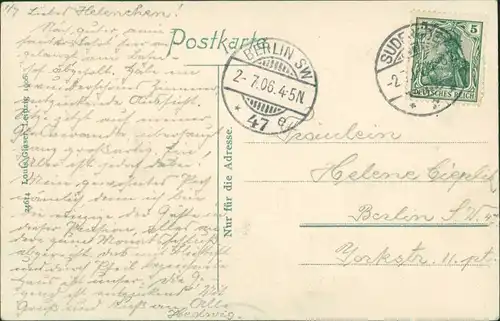 Ansichtskarte Bad Suderode Stadtpartie 1906