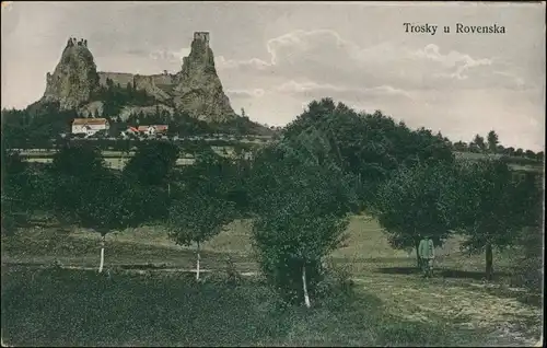 Postcard Rowensko bei Turnau Rovensko pod Troskami Stadtpartie Liberec 1922