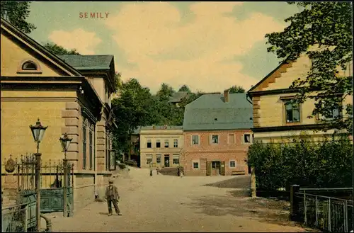 Postcard Semil Semily Straßenpartie 1909